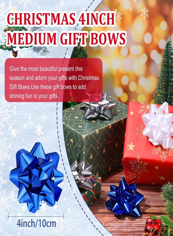 Yilloog 24 Pack Christmas Bows for Gift Wrapping Ribbon Gift Bows Assorted Self Adhesive Christmas Star Ribbon for Xmas Presents and Holiday Gifts(4 Inch,Novelty) - Image 3